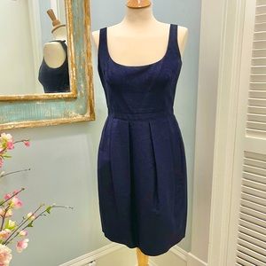 NWOT Ellie Tahari Navy Scoop Neck Cocktail Dress